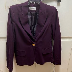 NWT Calvin Klein Petites sz 8 plum color blazer